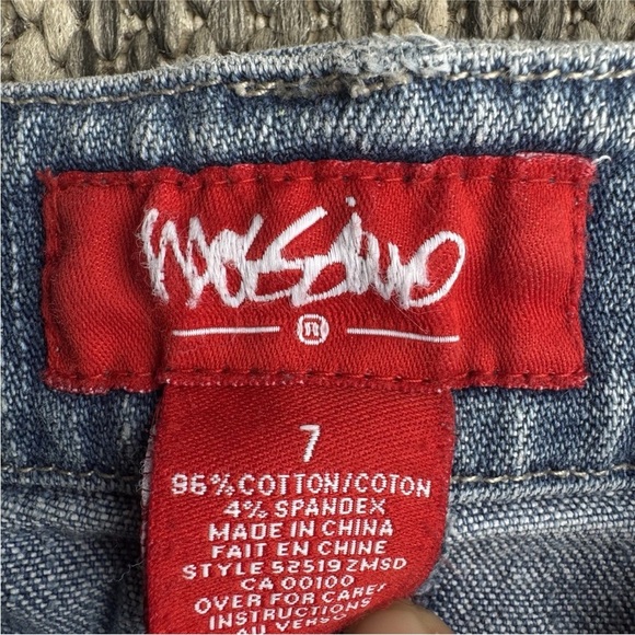 Mossimo Vintage Y2K Denim Jean Micro Mini Skirt Light Wash Festival Sz Womens 7 - Picture 7 of 7
